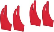 Anneome 2sets Artist Two Finger Drawing Glove Thin Gloves for Men Nail Sketch Size s 2pcs*2