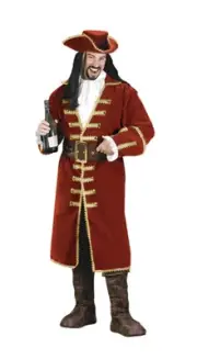 Fun World Captain Blackheart Adult Halloween Cosplay Costume Size Plus Tall New