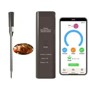 Wireless Meat Thermometer, 492Ft Bluetooth Range, Instant Read Digital Thermomet