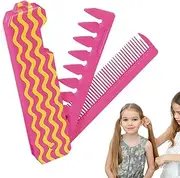 Gihioue Folding Comb, Foldable Comb, Men's Comb with Wide and Fine Tooth | Folding Styling Tool for Women Girls, Portable Relaxation of Combing Hair Brush for Hair, Beards and Moustaches