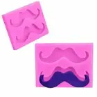 Mustache Bow Silicone Mould Fondant Gum Paste Sugar Cake Mustache Resin Soap