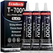 Black T7000 Glue for Cell Phones, 15 ML X 3 Cell Phone Adhesive,Screen Glue fo..