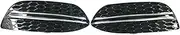 Car Front Bumper Grille Fog Light Cover Grill Chrome Trims Compatible for Mercedes Benz C-Class W205 2014-2020 2058851623 2058851523(Chrome black)