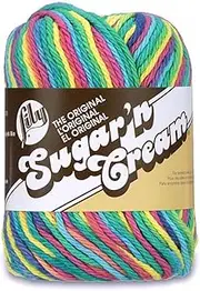 [Lily] Sugar N Cream SB Ball of Yarn, Psychedelic Ombre