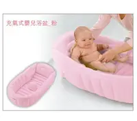 在飛比找樂天市場購物網優惠-Richell利其爾充氣式嬰兒浴盆(粉) 附打氣幫浦 690