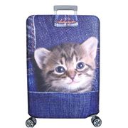 新款拉鍊式行李箱防塵保護套 行李箱套(口袋貓29-32吋)
