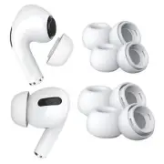 4 Pairs Replacement Earbud Tips for AirPods Pro - Silicone Tips 2xS, 2xM - White