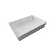 50x Disposable Cardboard Catering Grazing Box ClearLid White Medium 380x275x80mm