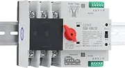 YCQ4-100E/3P 63A 100A Dual Power Automatic Transfer Switch 220V AC 8kA Din Rail ATS Switches Uninterrupted Power(100A)