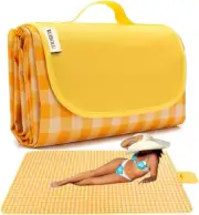 Beach Blanket Large Picnic Blankets, Sandproof Beach Mat for 2-4 Adults Waterpro