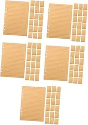 SHINEOFI 5sets A5 Lined Writing Papers Binder Paper Planner Refill School Notebook Journal Refill 80sheets*5
