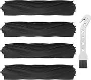 4Pack Roller Brushes + 1 Cleaning Brush Compatible with ECOVACS DEEBOT X1/X1 PRO Omni/T10 Plus/ T10 Turbo/ T10 Omni/ T20/ T20 Omni Robot Vacuum Accessories,Silicone Roller Brush