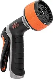 BLACK+DECKER® Dial 7 Pattern Rear Trigger Garden Hose Nozzle – Durable, Versatile, Comfortable Grip Watering BD59577