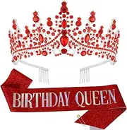 [Tihebax] 60th Birthday Sash and Tiaras for Women