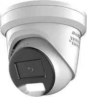 Ⲏikvision PoE Camera DS-2CD2347G2H-LIU 4MP Smart Hybrid Light Full Color Turret Security Camera, 130dB WDR, 24/7 Color Night Vision, Built-in Microphone, IP67, H.265+, 2.8mm Lens, 512GB SD Slot