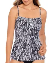 Miraclesuit Chevron Python Jubilee NWT Women's Size 8 Tankini Swim Top