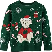 [Wyeysyt] Kids Ugly Christmas Sweater Boys Girls Funny Novelty Xmas Knitted Pullover Holiday Party Clothes 3-7 Years