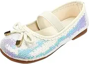 [QUNUNOIRE] Princess Shoes Girls Glitter Shoes Kids Sequins Mary Jane Shoes Sandals Elegant, Colourful, 11 AU