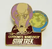 Classic Star Trek TV 10th Aired Episode Corbomite Maneuver Logo Pin 1990 UNUSED