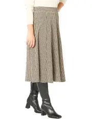[Fella Hamilton] Inverness Gored Skirt in Camel/Black