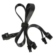 PCIE Cable for EVGA, 65CM Male to Male 8 Pin to Dual 6+2 Pin GPU Power Cable ...