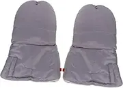 WHAMVOX 1pair Windproof Pushchair Gloves for Thickened Stroller Hand Warmers Grey for Keeping Hands Warm Cold Weather for Parents The Go