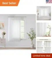 Modern White Pinch Pleat Curtains 60"W x 72"L - Easy Care Light Filtering Drapes