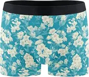 [FRODOTGV] Unique Phlox Turquoise Mens Boxer Brief Shorts Workout Underwear for Men Compression Boxer Para Hombre