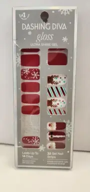 Dashing Diva Gloss Ultra Shine Gel Palette Nail Strips Manicure #GS129