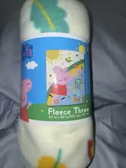 Peppa Pig Pink Throw Blanket Girls Fleece