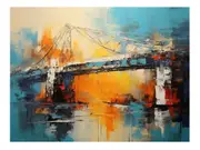 Bridge Abstract Art Canvas Print