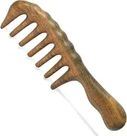 OPSREY Wooden Comb Massage Scalp Comb Sandalwood Comb Wide Tooth Wood Comb for Women Men (01 Dolphin)