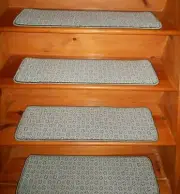 17 Step 9" x 30" + 2 Landing 30" x 30" & 25" x 30" Wool Carpet Stair Treads.