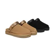 EVERAU® Adjustable Strap Slip-on Flat Sandal Slippers Sierra - Chestnut / AU Ladies 10 / AU Men 8 / EU 41