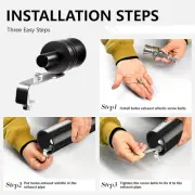 Car Turbo Sound Muffler Exhaust Pipe Oversized Roar Maker Loud Whistle Black XL (for: Subaru)
