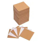 80pcs Self Adhesive Cork Coasters 3.7"x 3.7"x 0.06" Cork Mats Cork, Square