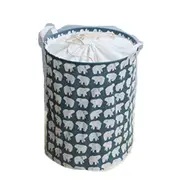 2Pcs Thickened Laundry Basket with Handle Collapsible Washing Basket Decorative Cotton Organizer Container Toy Boxes Laundry Hamper