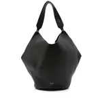 [Khaite] Khaite Medium Lotus Leather Tote Bag ONE SIZE BLACK