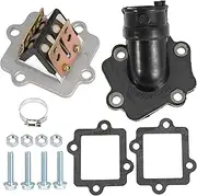 Intake Manifold Boot Reed Valve Replace 0450065 0450063 0450062 for Predator 50 90 2003-2006 for Sportsman 90 2001-2006 for Scrambler 50 90 2001-2003, with Gasket