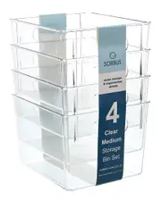Sorbus Set of 4 Large Fridge Bins