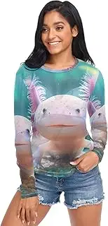 [RPLIFE] Axolotl Women Mesh Shirt, Sheer Top S-XXL