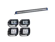 Kings 40" Double Row Light Bar 21,500 Lumens - 1 Lux @ 758 m IP67 + 2x 3.3" Work light + 2x 4.4" Work light