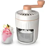 Shaved Ice - Hand Crank Slushie Maker with Ice Cube Tray Portable Snow Cone with Stainl Steel Blades for Ice Cream/Snowcone