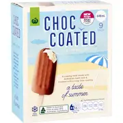 Woolworths Chocolate Coated Dessert Sticks 9 pack