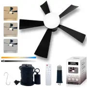 Socket Fan Light, Outdoor/Indoor Ceiling Fan with Lights, LED Socket Fan Ligh...