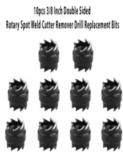 10pcs 3/8 Inch Double Sided Rotary Spot Weld Cutter Remover Drill Replacement Bi