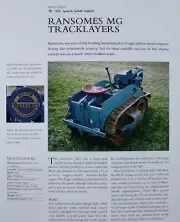 Ransomes Tractor Picture Article Sheet Out of Print Farming Wall Art Decor