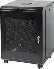 15U Wall Mount Server Cabinet IT Network Rack Enclosure Locking Door Black