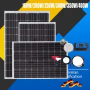 12V 130W 200W 250W 300W 350W 400W Solar Panel Mono Home Caravan Camping Charging