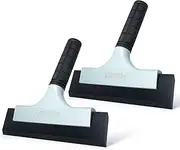 FOSHIO All-Purpose Car Window Squeegee, 8 inch Double Edge Squeegee Blades with Non-Slip Long Handle Car Squeegee for Window Cleaning, Windshield, Tile, Mirror, Shower Squeegee for Shower Doors